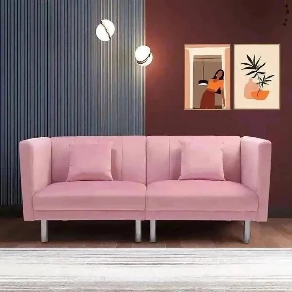 Sestik 3 Seater Sofa in pink colour