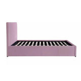 Logshire Upholstered Bed in light pink Colour With Box Storage