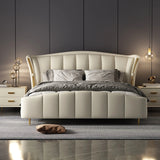 Euphoria Upholstered Bed in Beige Colour With Box Storage