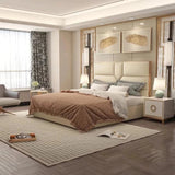 Enigma Upholstered Bed in Beige Colour With Box Storage