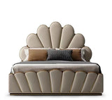 Cedarvale Upholstered Bed in beige Colour With Box Storage