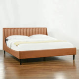 Cypress Upholstered Bed in Brown Colour Without Box Storage