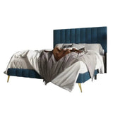 Arborwyn Upholstered Bed in blue Colour Without Box Storage