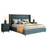 Arborley Upholstered Bed in Greyish Blue Colour With Box Storage