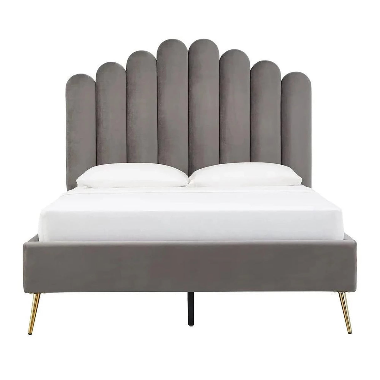 Imperial Upholstered Bed in grey Colour Without Box Storage