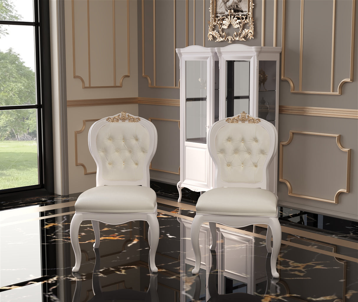 Nyxor Luxury Upholstered Dining Chair Set of 2