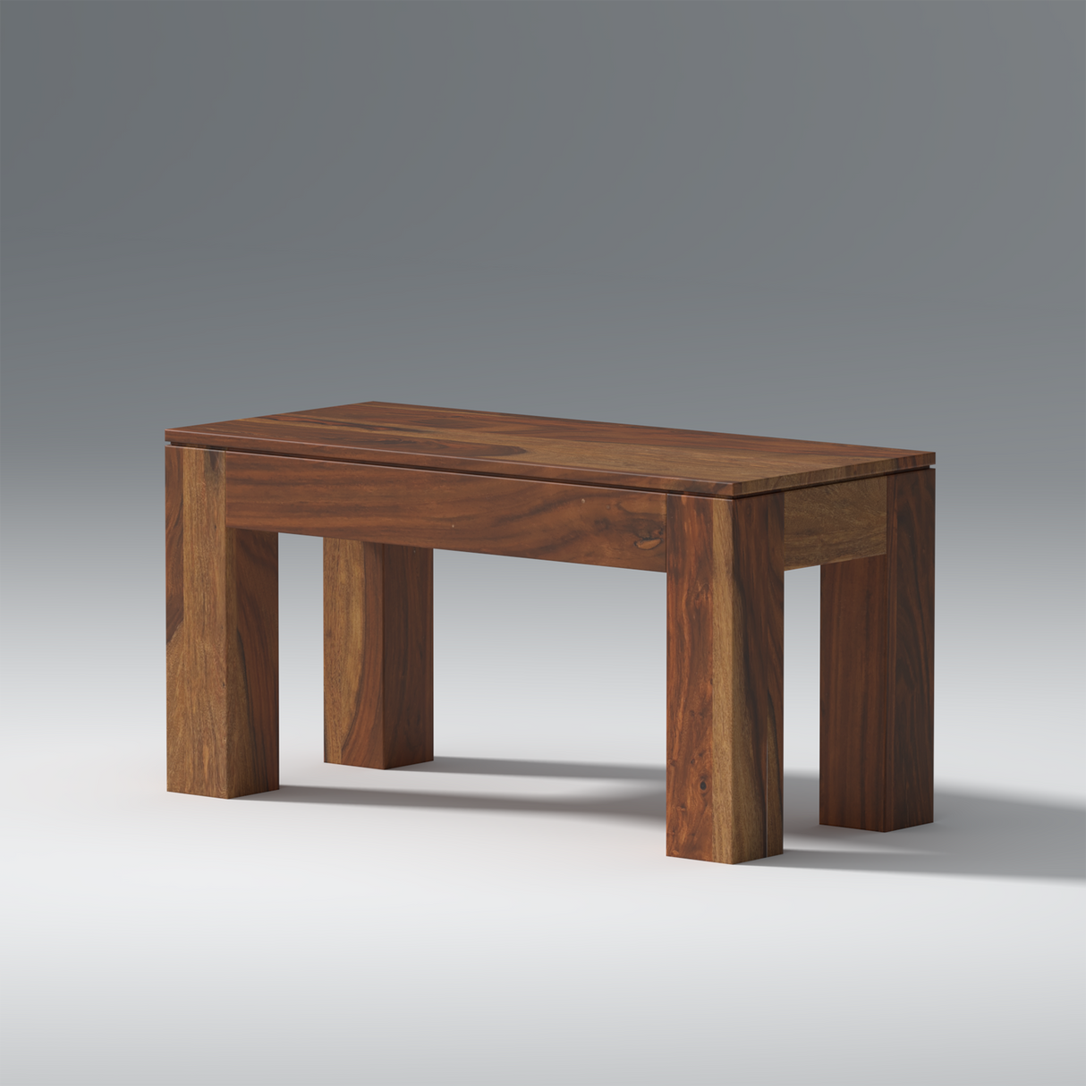 Mauro Sheesham Wood Dining Table Set In Light Honey Finish