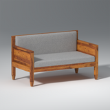 Trely Sheesham Wood Sofa Set In Light Honey