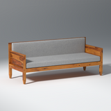 Trely Sheesham Wood Sofa Set In Light Honey