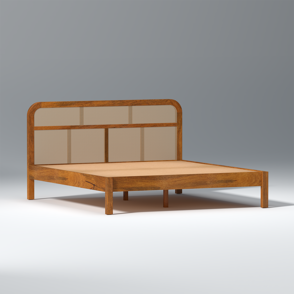 Pulse Mango wood Bed Without Box Storage in Maharani color Colour