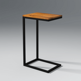 Tumbly Iron And Sheesham Wood Laptop Table In Light Honey