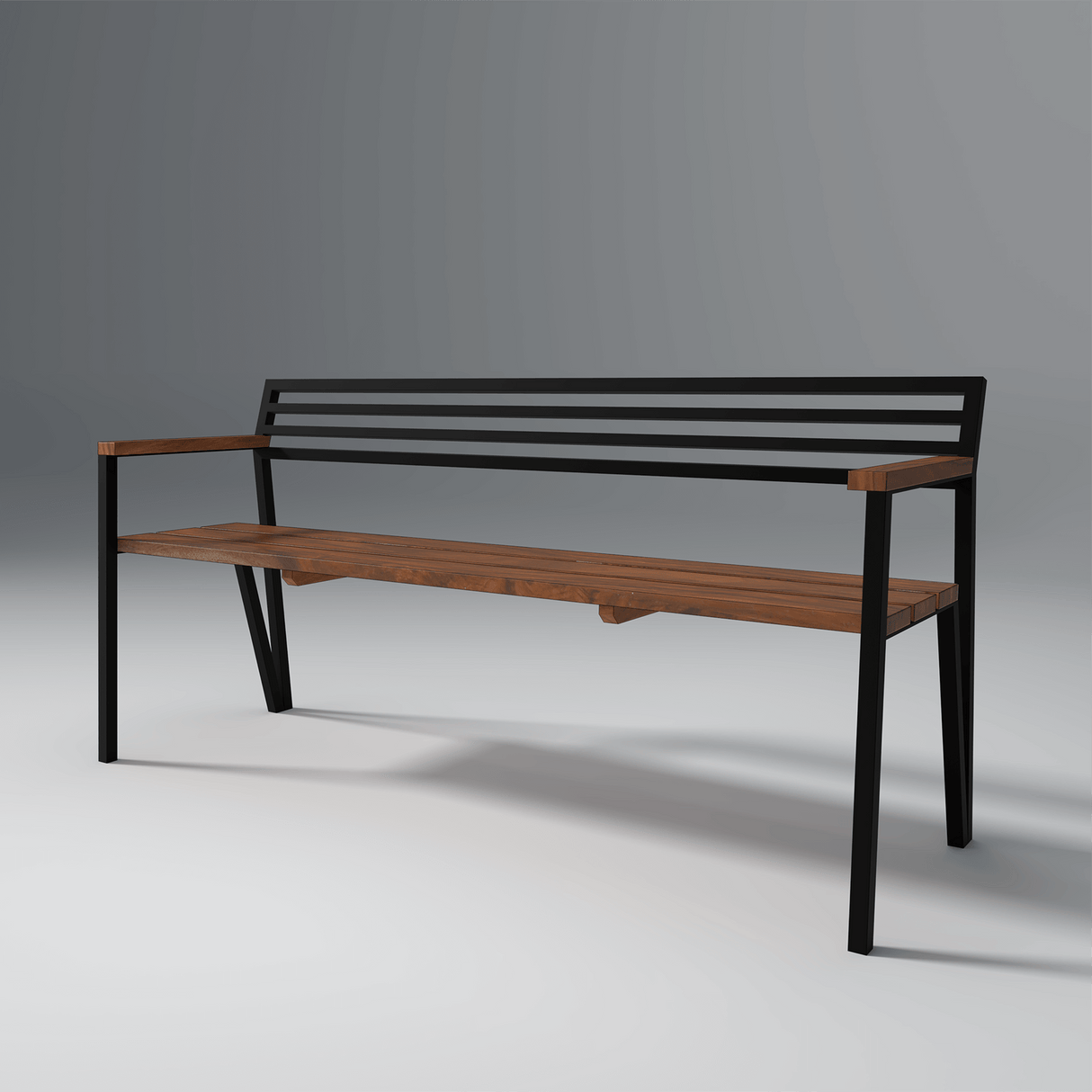 Griyo Iron And Acacia Wood Bench In Natural