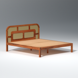 Zenitha Sheesham Wood Bed Without Storage in Maharani Colour