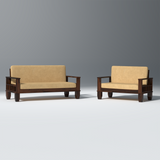 Fugleg Nest Sheesham Walnut Sofa In Dark Walnut Color