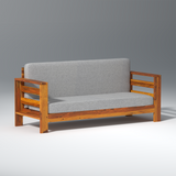 Eirini Elegance Sheesham Wood sofa In Light Honey Color