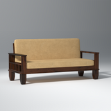 Fugleg Nest Sheesham Walnut Sofa In Dark Walnut Color