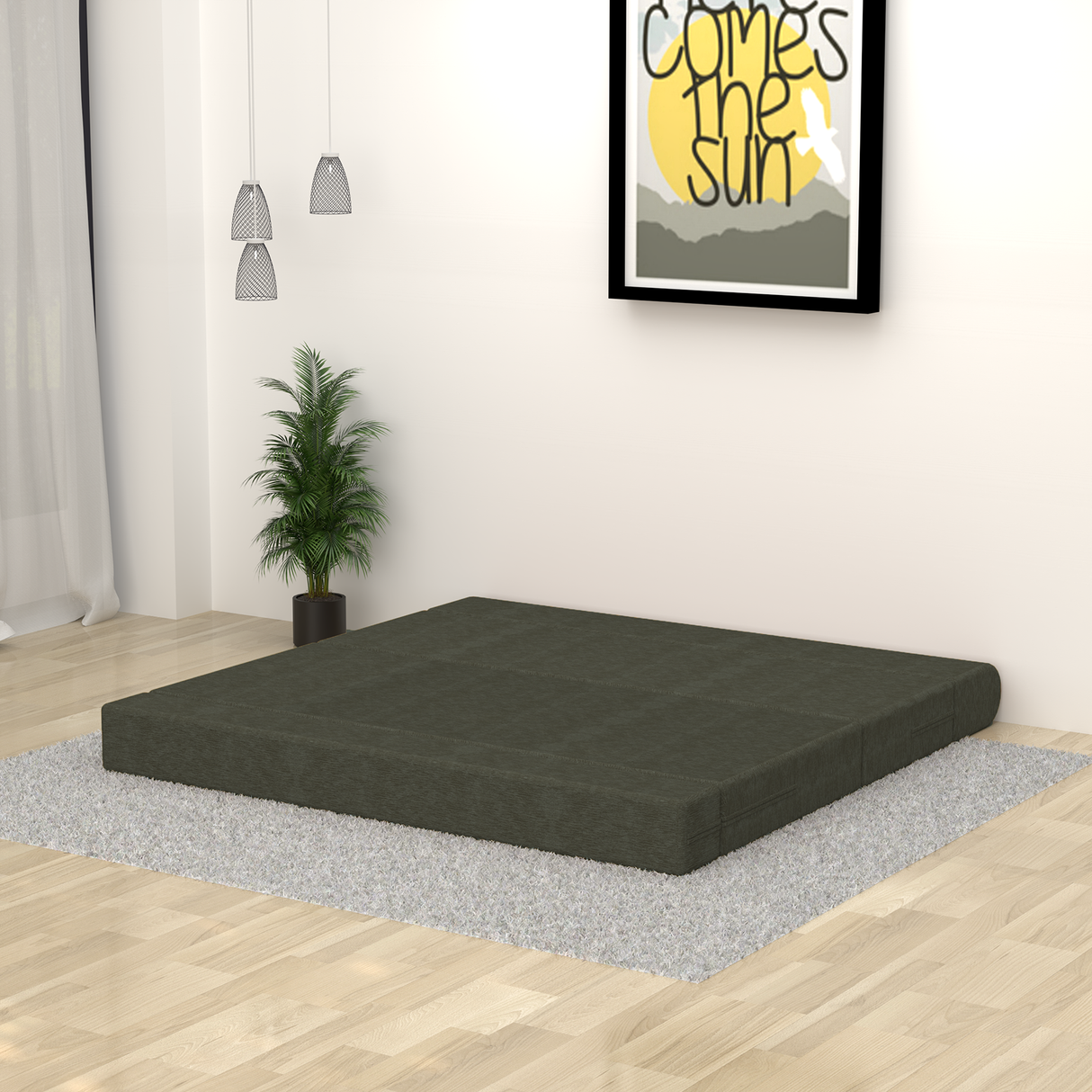 ComfortCraft Foam Sofa Cum Bed Without Box Storage