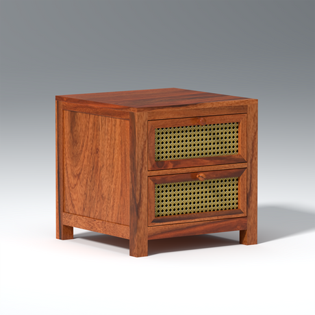 Zenitha Sheesham Wood Bedside in Maharani Color