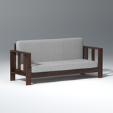 Tranquilcouch Sheesham Wood Sofa In Dark Walnut Color