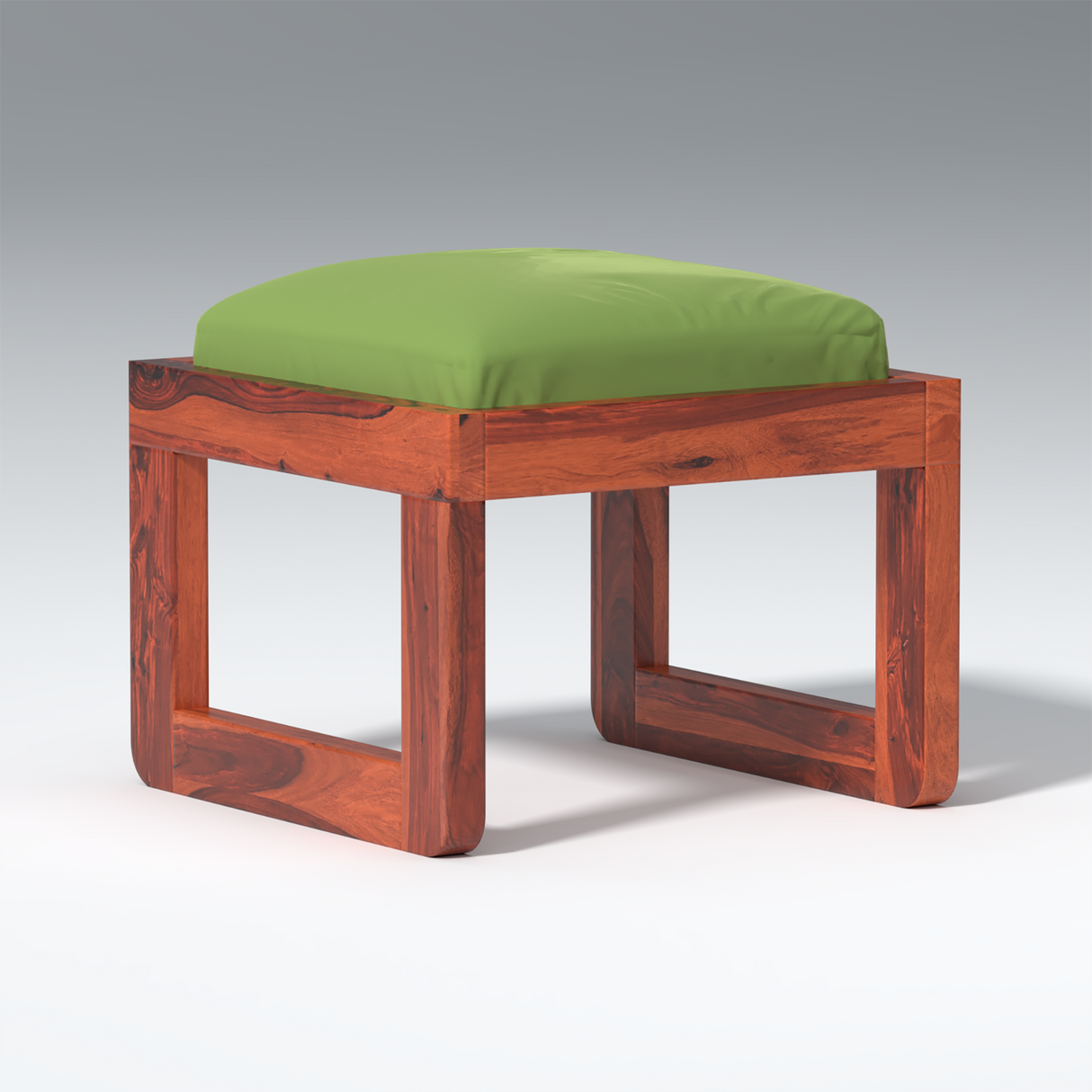 Mocha Sheesham wood Mingle Stool In Reddish Rosewood color