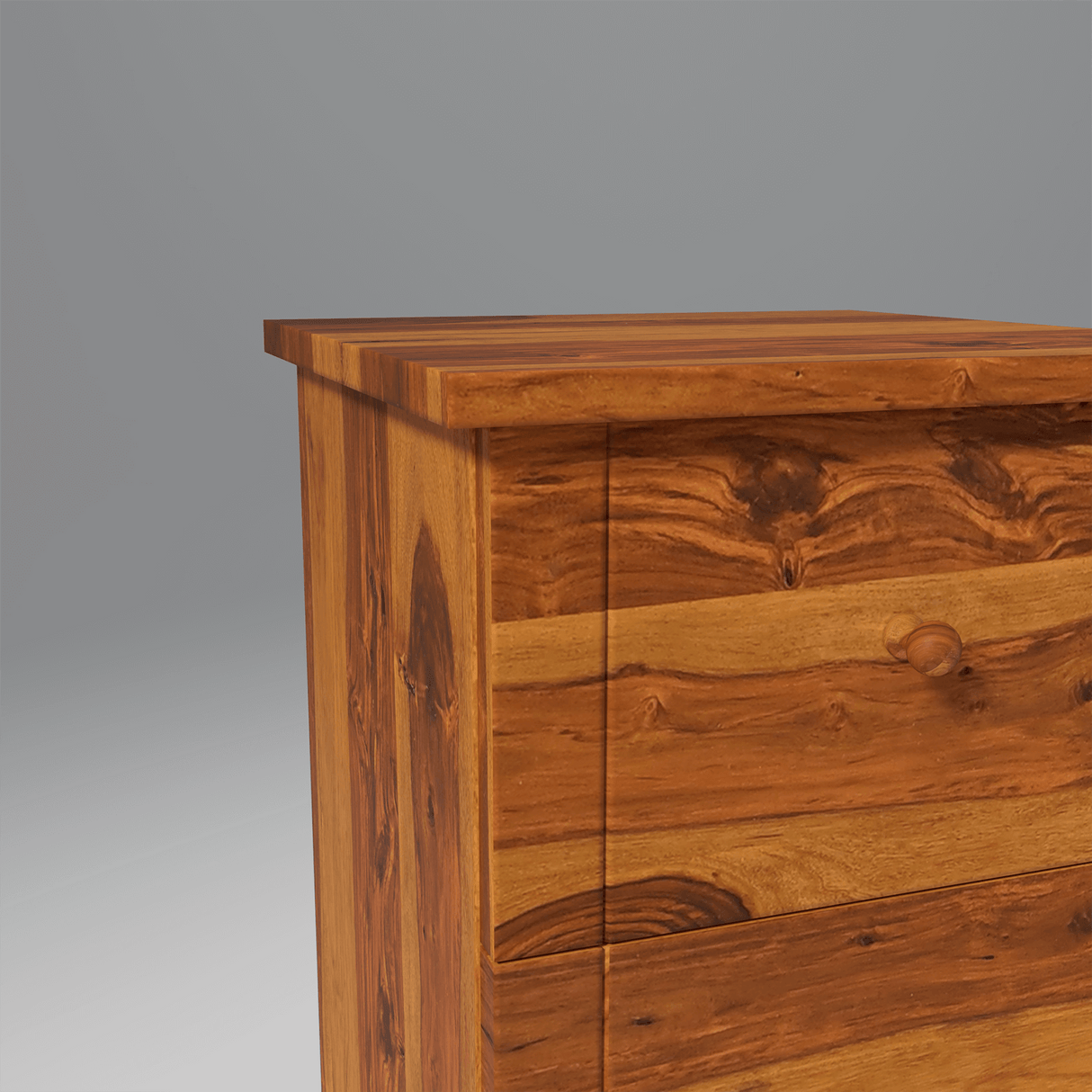 Glamour Mango Wood Dresser Table 2 drawers In Walnut