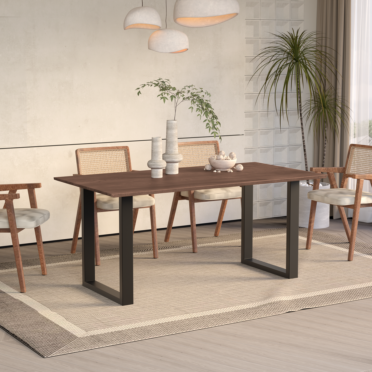 Buy Dining Table Set: Buy Viscus Wood Dining Table Set Online