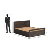 Magama Mango wood King size Bed in Walnut colour With Box Storage