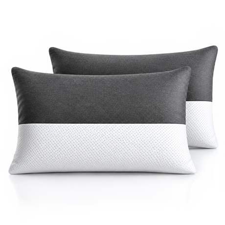BetaRest Fiber Pillow in White – Ultra Soft, Breathable & Fluffy Bed Pillow for Peaceful Sleep (Size: 27x16 Inches)