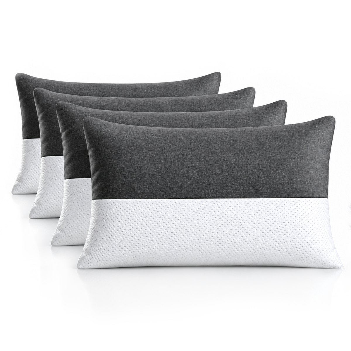 BetaRest Fiber Pillow in White – Ultra Soft, Breathable & Fluffy Bed Pillow for Peaceful Sleep (Size: 27x16 Inches)