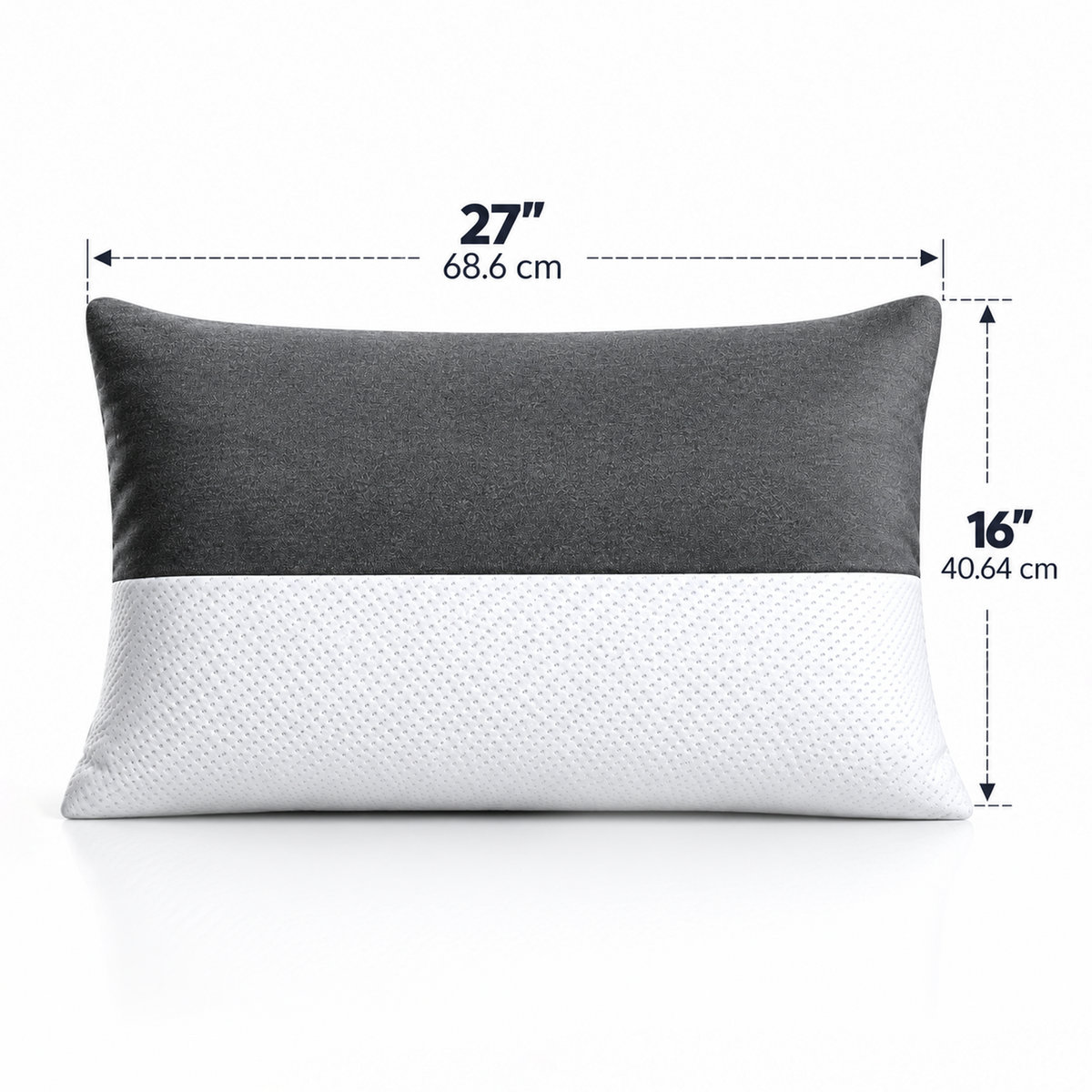 BetaRest Fiber Pillow in White – Ultra Soft, Breathable & Fluffy Bed Pillow for Peaceful Sleep (Size: 27x16 Inches)