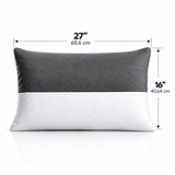 BetaRest Fiber Pillow in White – Ultra Soft, Breathable & Fluffy Bed Pillow for Peaceful Sleep (Size: 27x16 Inches)