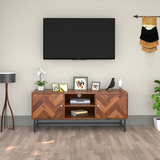 Emerge Sheesham Wood TV Unit in Light Walnut Colour