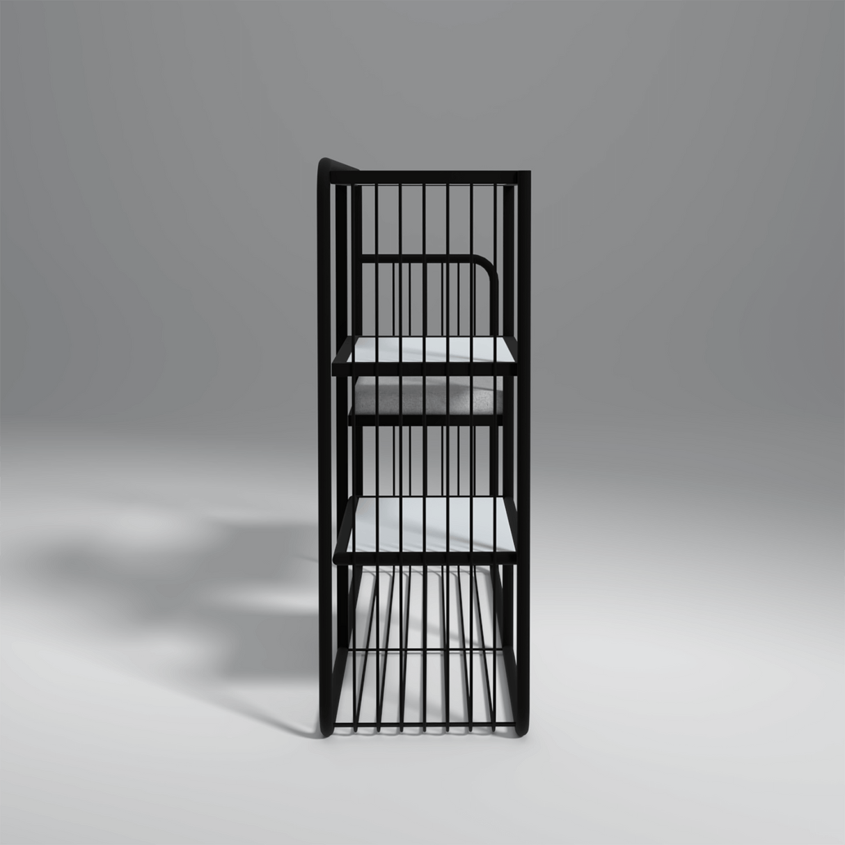 Cazo Iron And MDF Shoe Rack In Black