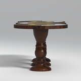 Frappe Fusion Sheesham Wood and Brass plates Coffee Table In Dark Walnut color