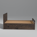 Magama Mango wood King size Bed in Walnut colour With Box Storage