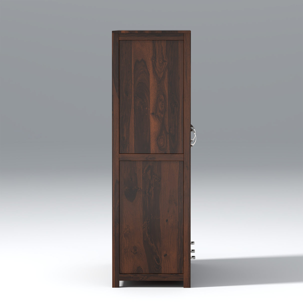 Aurora Three Door Sheesham Wood Wardrobe in Walnut Colour