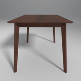 Ducasse Mango Wood Dining Table Set In Walnut With 6 Seating