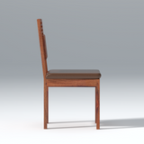 Velour Sheesham Wood dining chair In Reddish Walnut Color