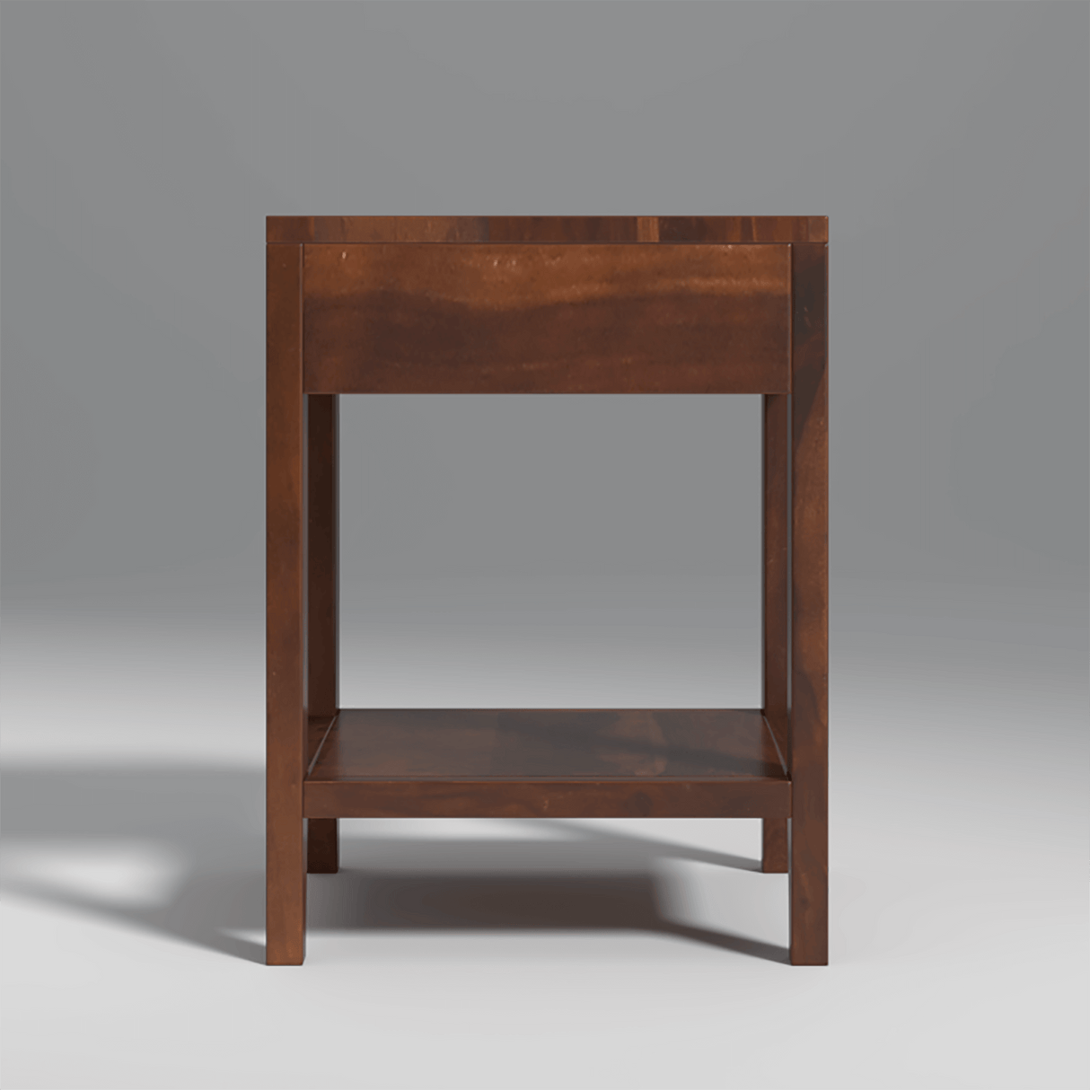 Garazzo Sheesham Wood Bedside Table In Light Rosewood