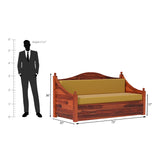 Noddings Nest Sheesham Wood Sofa Cum Bed In Reddish Rosewood