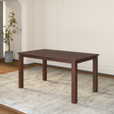 Oliver Mango Wood Dining Table 4 Seater In Walnut Finish