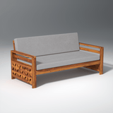 Nirvana Sheesham Wood Sofa Light Honey